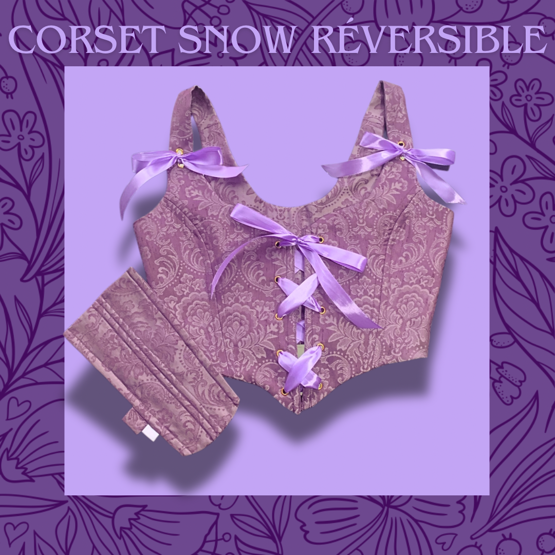 Corset snow réversible violet